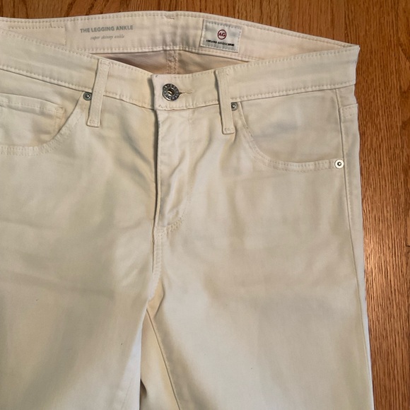 AG Adriano Goldschmied Jeans Beige 5-Pocket Skinny Fit w/ Stretch Sz 26R x 27.5” - Picture 4 of 15